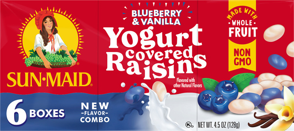 力丸水産　155 Sun-Maid Blueberry & Vanilla Yogurt Covered Raisins, 6Ct | Hy-Vee
