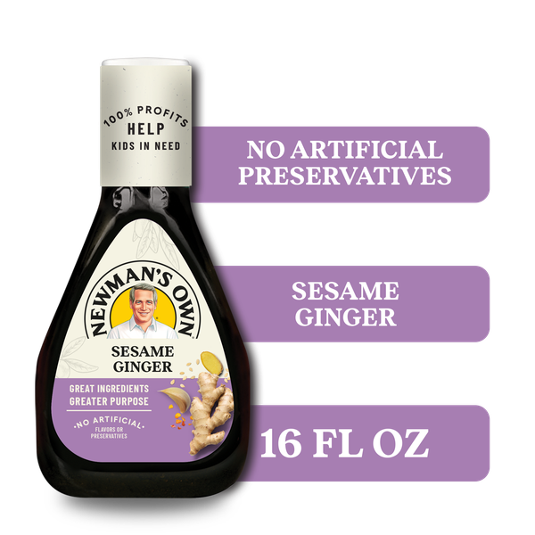 Newman's Own Sesame Ginger Dressing 16 fl oz | Hy-Vee Aisles