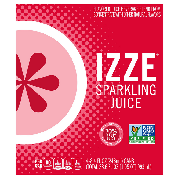Izze Sparking Juice, Strawberry 4Pk | Hy-Vee Aisles Online Grocery