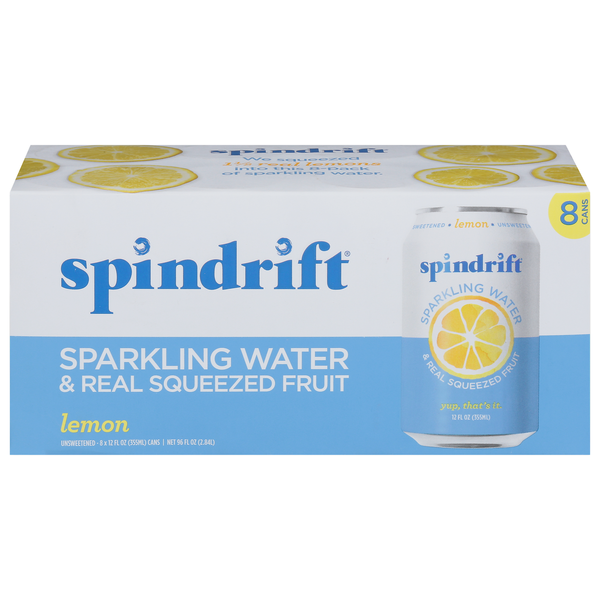 Spindrift Lemon Sparkling Water 8Pk | Hy-Vee Aisles Online Grocery