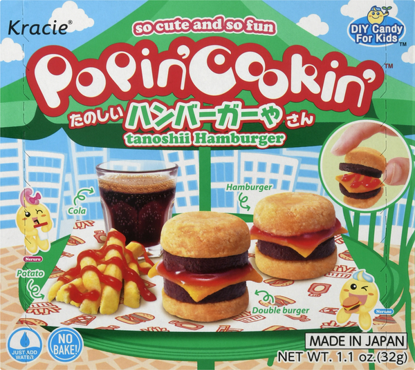 Kracie Popin' Cookin' Diy Japanese Candy Kit, tanoshii Hamburger