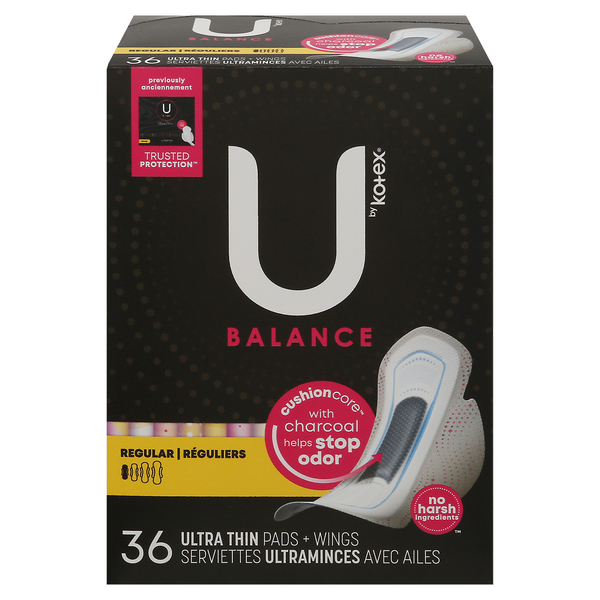 U By Kotex Cleanwear Pad 36ct 