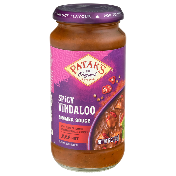 Patak's Spicy Vindaloo Simmer Sauce 15 oz | Hy-Vee Aisles Online ...