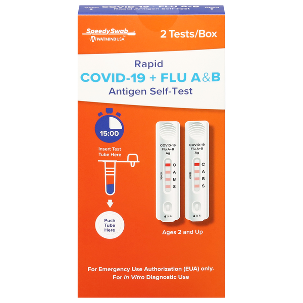 Speedy Swab Rapid Antigen Self-Test, Covid-19 + Flu A&B | Hy-Vee
