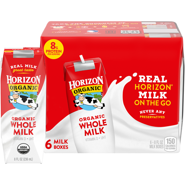 Horizon Organic Organic Whole Milk 6-8 fl. oz. Boxes | Hy-Vee