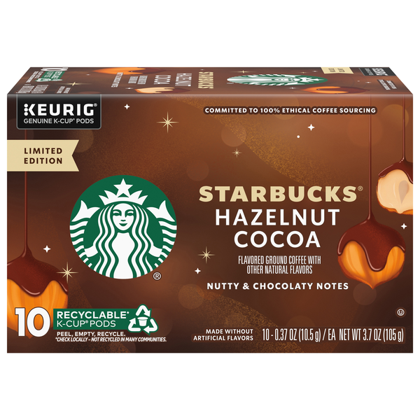 Starbucks K-Cup Pods Hazelnut Cocoa, 10-0.37 oz | Hy-Vee Aisles