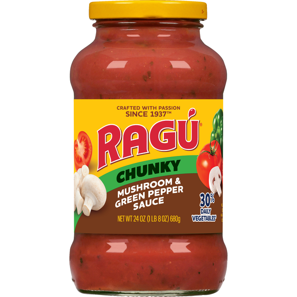 Ragu Mushroom & Green Pepper Chunky Sauce | Hy-Vee Aisles Online ...