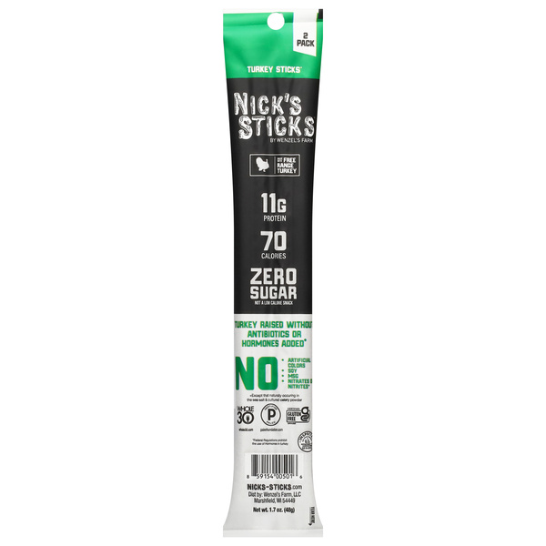 Nick's Sticks Free-Range Turkey Snack Sticks | Hy-Vee Aisles