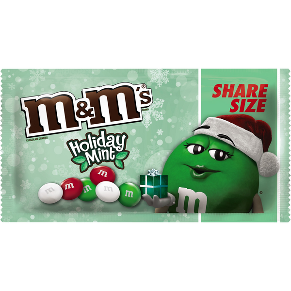 M&M's Chocolate Candies, Mint, Share Size 2.83 Oz