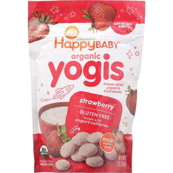 Happy Baby Strawberry Organic Yogis Freeze-Dried Yogurt & Fruit