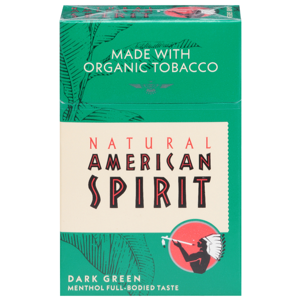 Natural American Spirit Cigarettes, Dark Green, Class A, Menthol