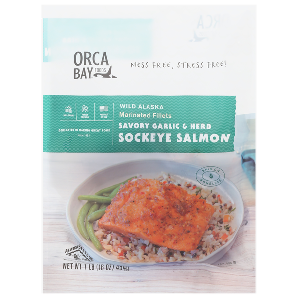 Orca Bay Foods Savory Garlic & Herb Sockeye Salmon 16 oz | Hy-Vee