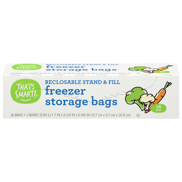 Smart Way™ Reclosable Quart Storage Freezer Bags, 20 ct - Fry's