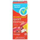 Simply Done Double Zipper Quart Storage Bags