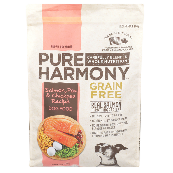 Pure Harmony Grain Free Salmon Pea Chickpea Recipe Dry Dog Hy