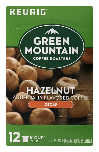 Green mountain hazelnut top decaf