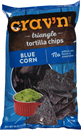 Crav'N Flavor Triangle Tortilla Chips, Blue Corn
