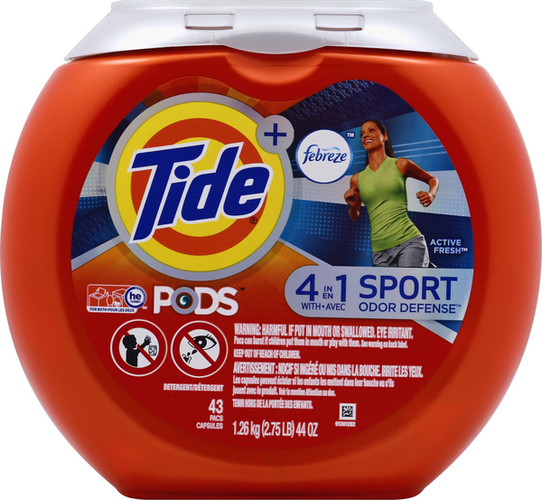 Tide Power Pods Sport with Febreze Freshness Odor Defense Liquid