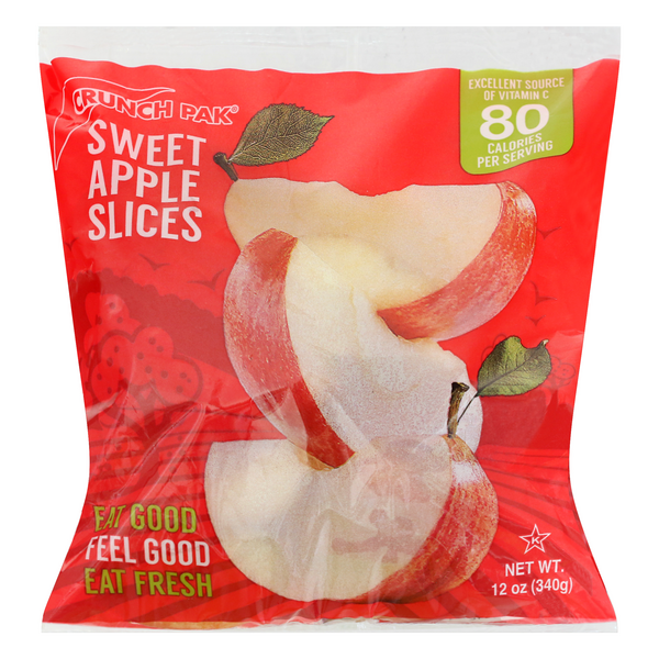 Crunch Pak Fresh Sweet Apple Slices, Family Size, 14 oz Resealable Bag