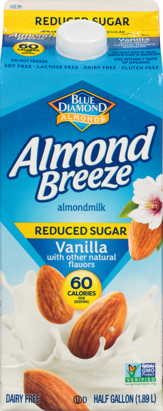 blue diamond almond milk reduced sugar