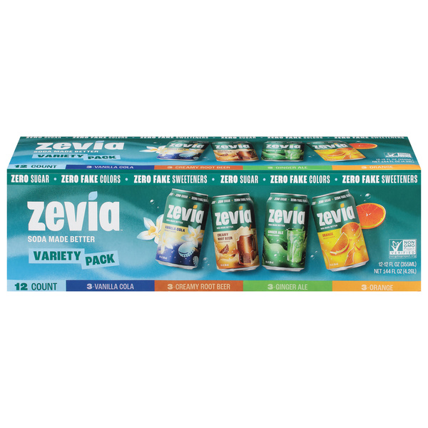 Zevia Zero Sugar Soda Variety Pack, 12Pk | Hy-Vee Aisles Online
