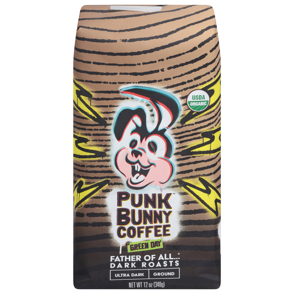 Punk Bunny Coffee, Father of All, Dark Roast, Ground, Ultra Dark