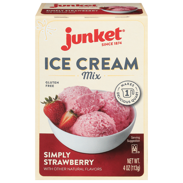 Simply Strawberry Ice Cream Mix (Case of 12) - Junket Desserts