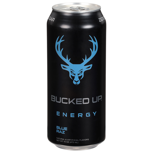 Bucked Up Blue Raz Energy Drink 16 oz | Hy-Vee Aisles Online Grocery ...