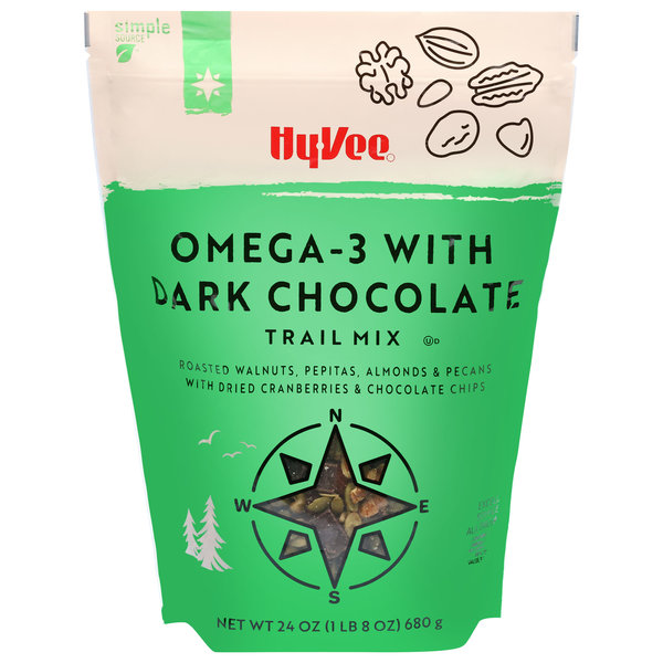 Hy-Vee Trail Mix, Omega-3 With Dark Chocolate | Hy-Vee Aisles