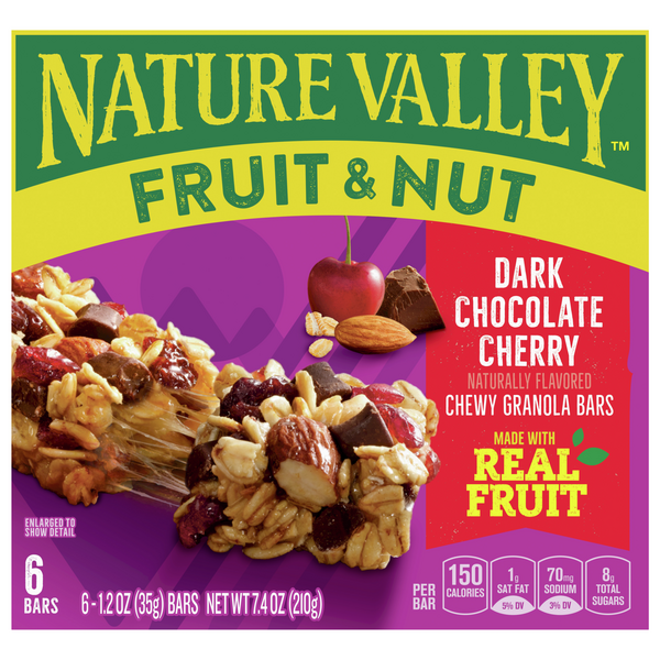 NATURE VALLEY TRAIL MIX BAR DARK CHOCOLATE, Snack Bars, Fruit Snacks &  Pudding