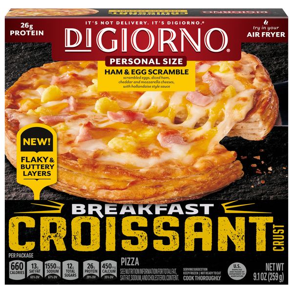 DiGiorno Personal Size Pizza, Ham & Egg Scramble, Breakfast