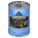 Blue Buffalo Wilderness High Protein, Natural Puppy Wet Dog Food, Turkey & Chicken Grill