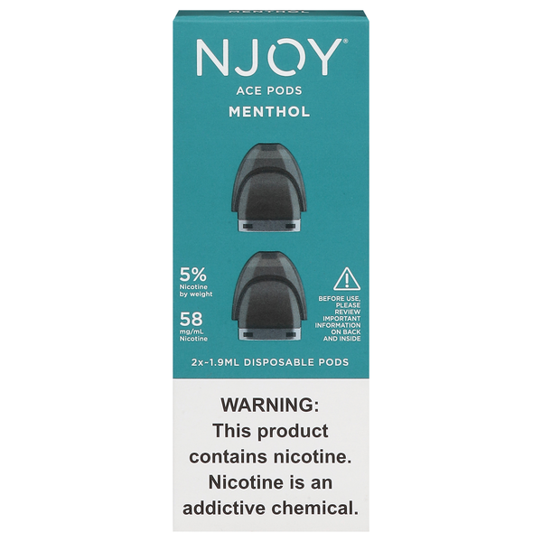 Njoy Ace Pods, Menthol, 5%, 2Ct