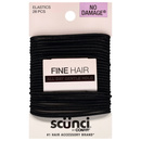 Scunci No Damage Hair Elastics Medium Black