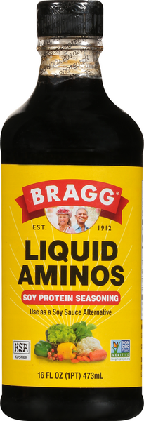 Bragg Liquid Aminos All Purpose Seasoning, 16 Ounce -- 12 per case.