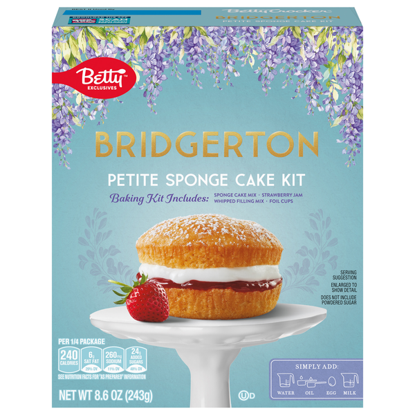 Betty Crocker Bridgerton Petite Sponge Cake Baking Kit | Hy-Vee