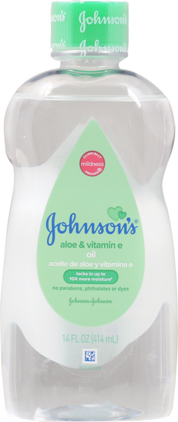 Johnson's Baby Oil, Mineral Oil, Baby Massage Oil, Original, 14 fl. oz 
