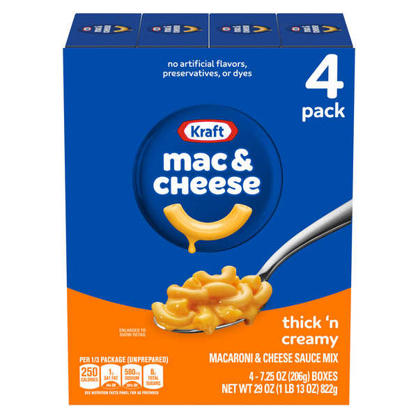 Kraft Thick 'n Creamy Mac & Cheese Macaroni and Cheese Dinner, 4