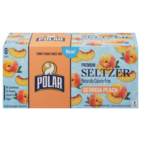 Polar Seltzer - 8pk 12oz - Georgia Peach | Hy-Vee Aisles Online