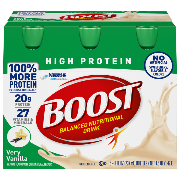 Boost High Protein Very Vanilla Complete Nutritional Drink 6Pk