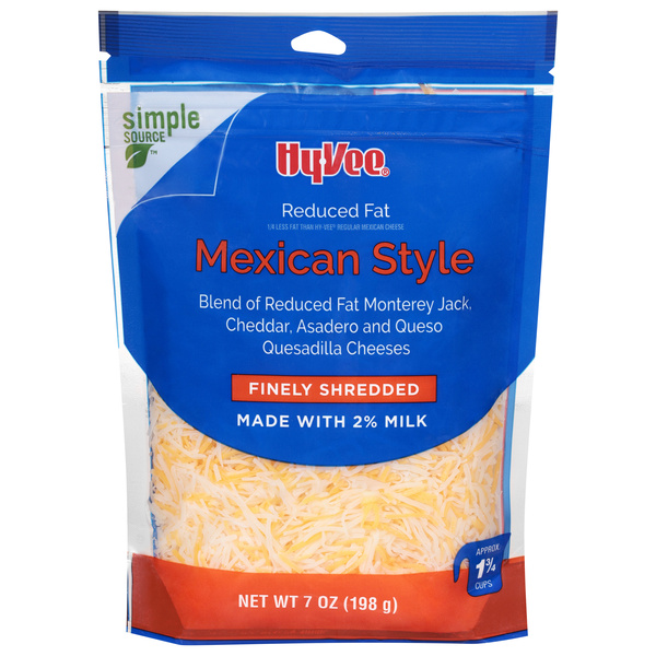 Hy-Vee Finely Shredded Reduced Fat Mexican Blend Natural Cheese