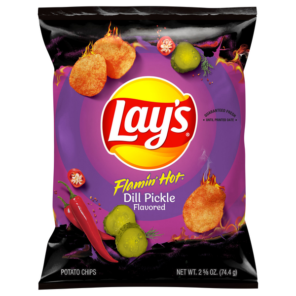 Lay's Flamin' Hot Dill Pickle Flavored Potato Chips | Hy-Vee