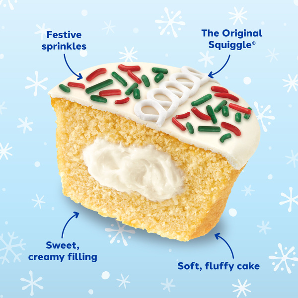 HOSTESS Holiday CupCakes, Festive Sprinkles, Limited Edition – 8