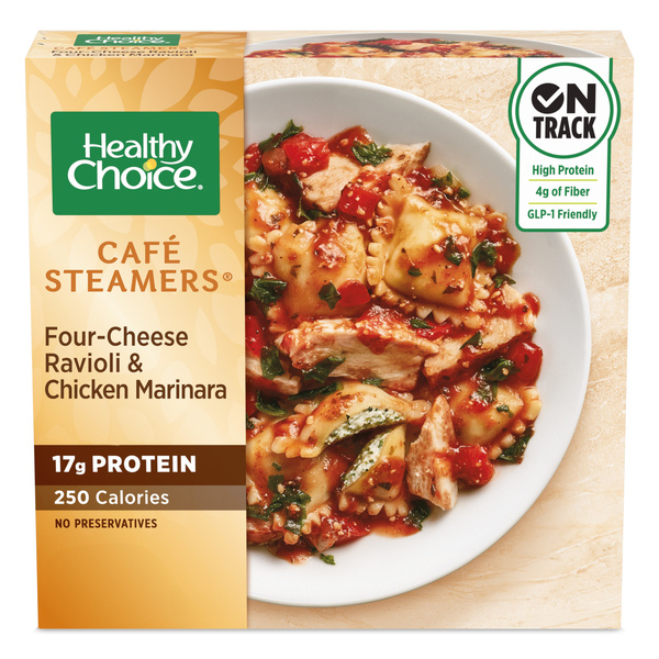 Healthy Choice Café Steamers Four Cheese Ravioli & Chicken