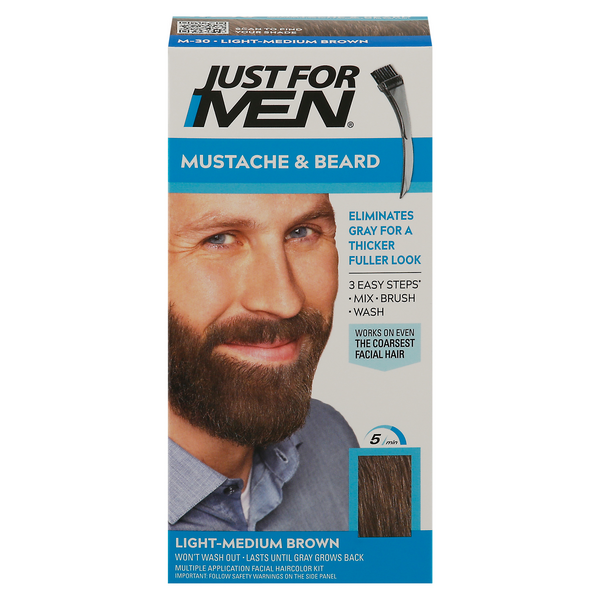 Just For Men Light-Medium Brown M-30 Mustache & Beard Hair Color | Hy-Vee  Aisles Online Grocery Shopping