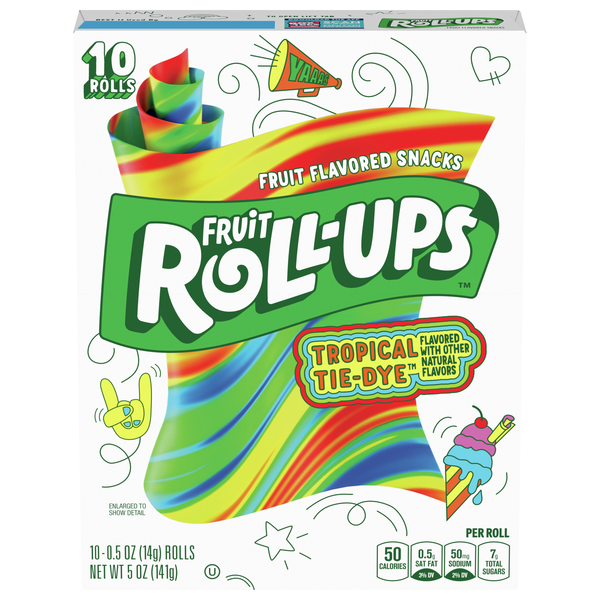 Betty Crocker Fruit Roll-Ups Tropical Tie-Dye Fruit Flavored