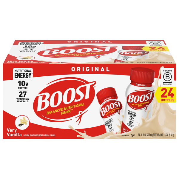 Boost Varieties Boost Original Very Vanilla, 24Pk | Hy-Vee Aisles Online Grocery Shopping