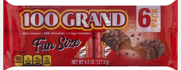 Save on 100 Grand Caramel & Milk Chocolate Candy Bars Fun Size Order Online  Delivery