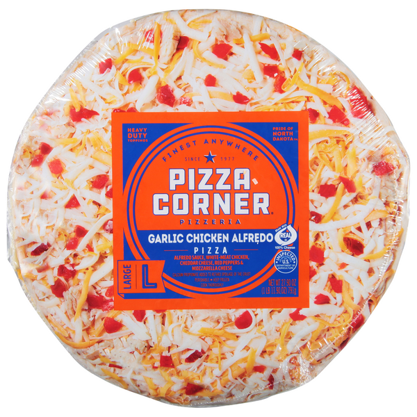 Pizza Corner Pizza, Alfredo Garlic White Chicken White Pizza | Hy