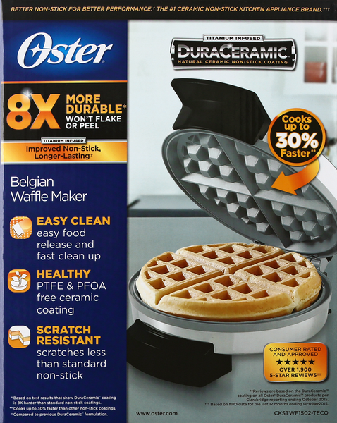 how to clean oster belgian waffle maker